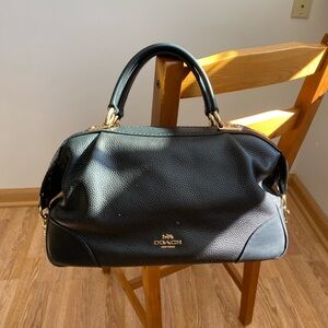 Coach Pebbled Leather Lane Satchel Barrel Bag